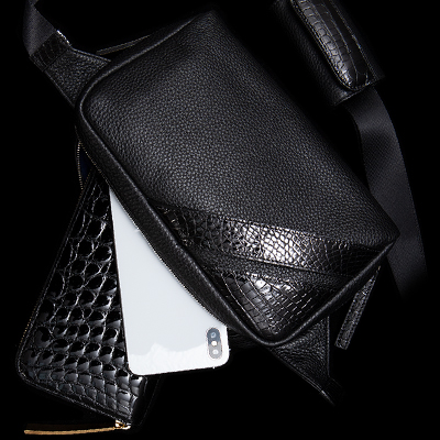 クロコダイルボディバッグ